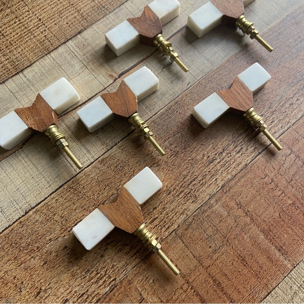 Marble and Wood Drawer Pulls 6
